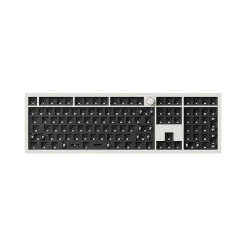 Keychron Q6 Max QMK/VIA Wireless Custom Mechanical Keyboard - Barebone Knob - Barebone - Shell White