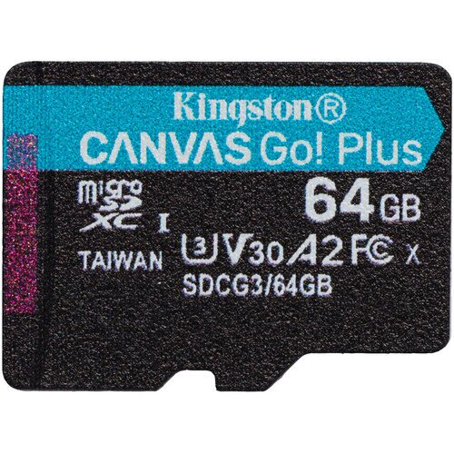 Kingston Canvas Go! Plus MicroSD Memory Card - 64GB - None