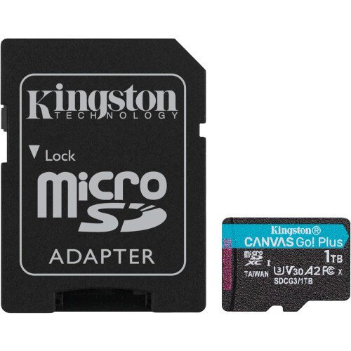 Kingston Canvas Go! Plus MicroSD Memory Card - 1TB - SD Adapter