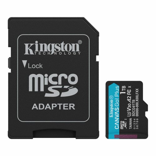 Kingston Canvas Go! Plus microSD Memory Card - 1TB - SD Adapter