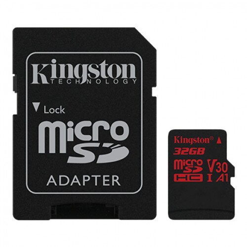 Kingston Canvas React MicroSD Memory Card with SD Adapter - 32GB