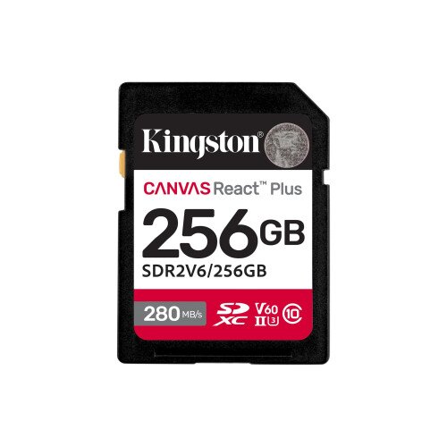 Kingston Canvas React Plus V60 SD Memory Card - 256GB