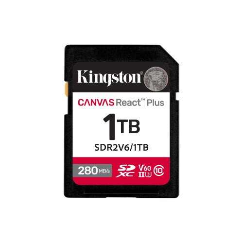 Kingston Canvas React Plus V60 SD Memory Card - 1TB