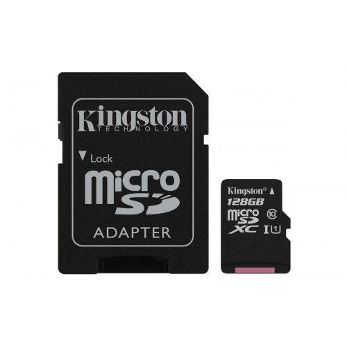 Kingston Canvas MicroSD Memory Card With SD Adapter - 128GB