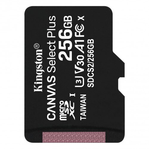 Kingston Canvas Select Plus microSD Card - 256GB - Single Pack - None