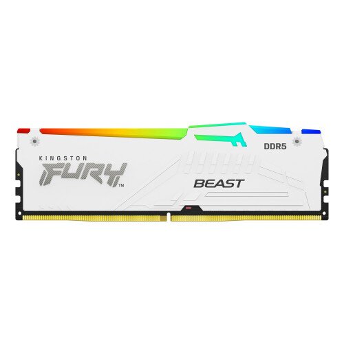 Kingston FURY Beast DDR5 RGB Memory - 32GB - 6400MT/s - 32 - Intel XMP - 16Gbit - Single Module - White