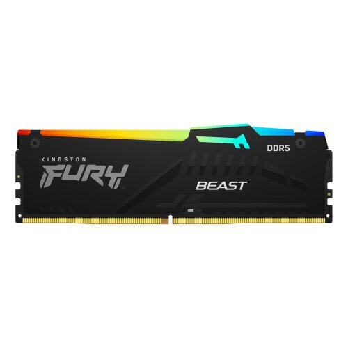 Kingston FURY Beast DDR5 RGB Memory - 32GB - 5200MT/s - 36 - AMD EXPO / Intel XMP - 16Gbit - Kit of 2 - Black