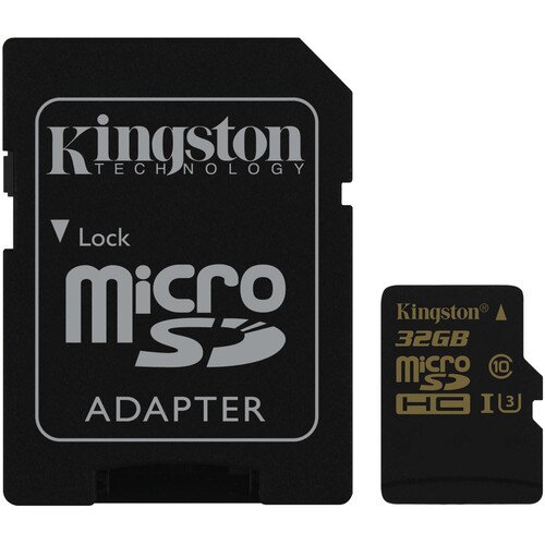 Kingston Gold MicroSD UHS-I Speed Class 3 (U3) with SD Adapter - 32GB