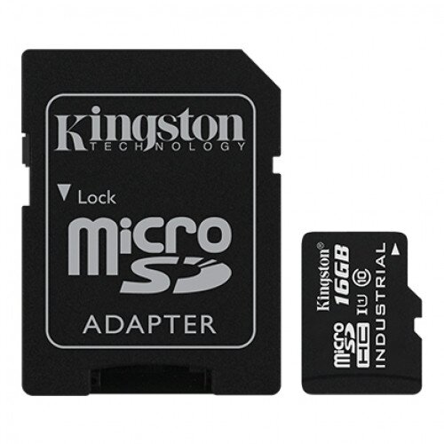Kingston Industrial-Temperature MicroSD UHS-I Memory Card with SD Adapter - 16GB