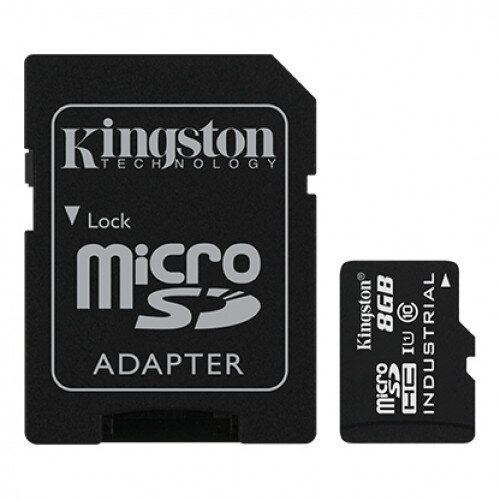 Kingston Industrial-Temperature MicroSD UHS-I Memory Card with SD Adapter - 8GB