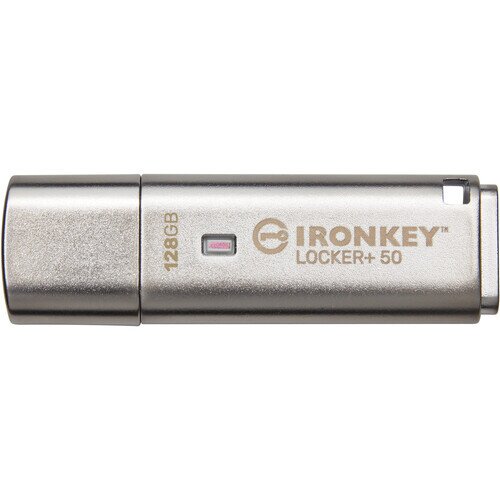 Kingston IronKey Locker+ 50 Encrypted USB Flash Drive - 128GB