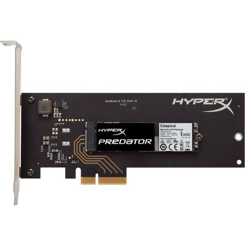 Kingston HyperX Predator PCIe SSD with Half-Height, Half-Length Adapter - 240GB