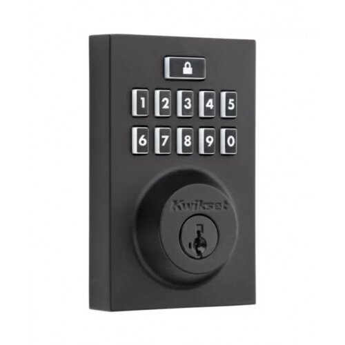 Kwikset 914 SmartCode Contemporary Electronic Deadbolt with Z-Wave Technology - Matte Black