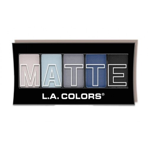 L.A. COLORS 5 Color Matte Eyeshadow Palette - Blue Denim