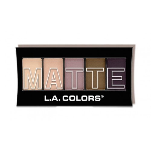 L.A. COLORS 5 Color Matte Eyeshadow Palette - Natural Linen