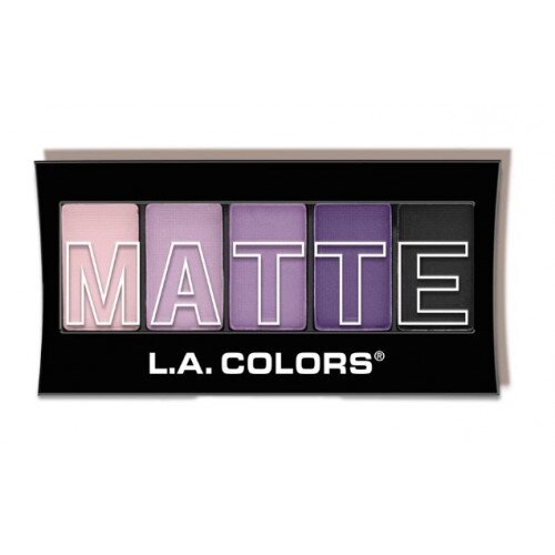 L.A. COLORS 5 Color Matte Eyeshadow Palette - Purple Cashmere