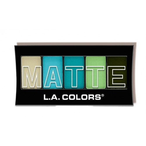 L.A. COLORS 5 Color Matte Eyeshadow Palette - Teal Argyle