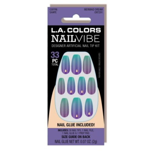 L.A. COLORS Nail Vibe Designer Artificial Nail Tip (Carded)