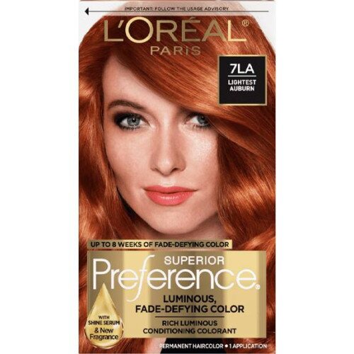 L'Oreal Paris Fade-Defying Shine Permanent Hair Color - 7LA Lightest Auburn
