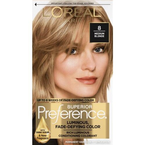 L'Oreal Paris Fade-Defying Shine Permanent Hair Color - 8 Medium Blonde