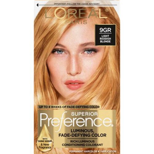 L'Oreal Paris Fade-Defying Shine Permanent Hair Color - 9GR Light Reddish Blonde