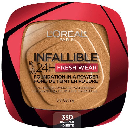 L'Oreal Paris Infallible Up to 24H Fresh Wear Foundation in a Powder - Hazelnut