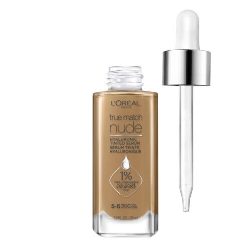 L'Oreal Paris True Match Nude Hyaluronic Tinted Serum Foundation - Medium Tan-5-6