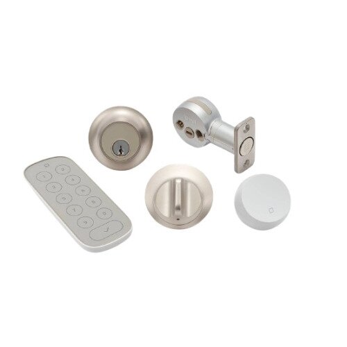 Level Lock+ Connect and Keypad - Satin Nickel - White