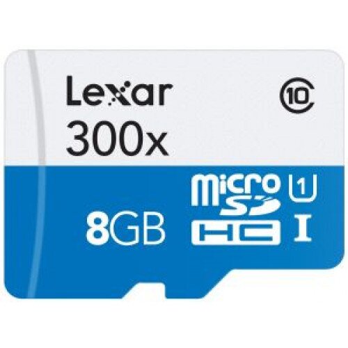 Lexar High-Performance 300x MicroSDHC/MicroSDXC UHS-I Cards - 8GB