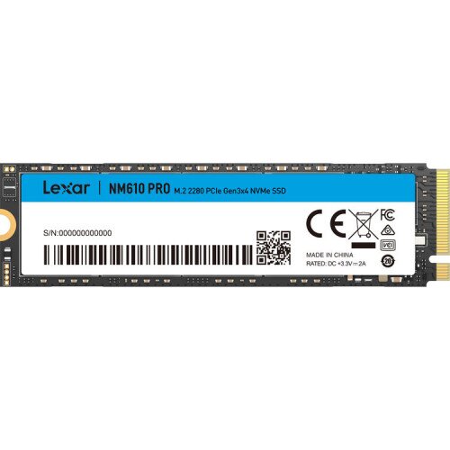 Lexar NM610 PRO M.2 2280 PCIe Gen3x4 NVMe SSD - 500GB