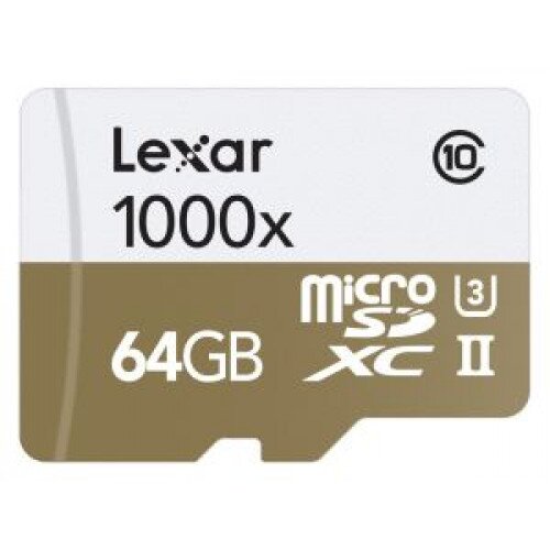 Lexar Professional 1000x MicroSDHC/MicroSDXC UHS-II Cards - 64GB
