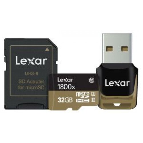 Lexar Professional 1800x MicroSDHC/MicroSDXC UHS-II Cards