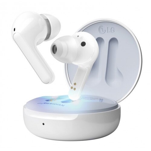 LG TONE Free UVnano FN6 Wireless Earbuds with Meridian Audio - White