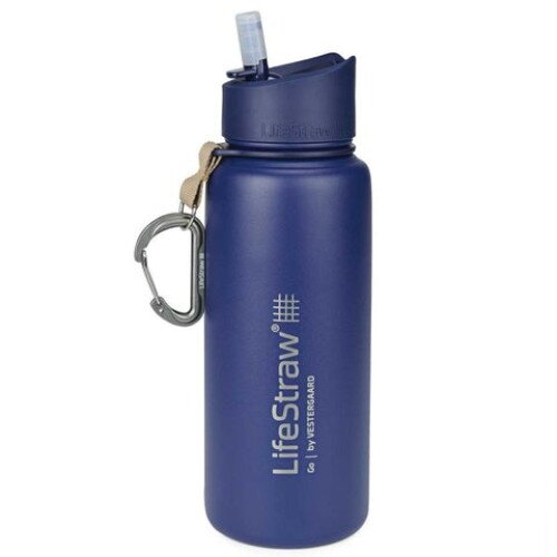 LifeStraw Go Stainless Steel Water Filter Bottle - Blue