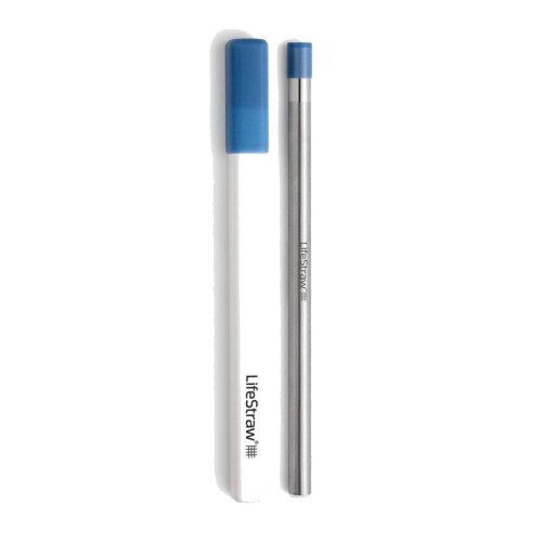 LifeStraw Sip Reusable Steel Filter Straw - Stormy Blue - 1-Pack