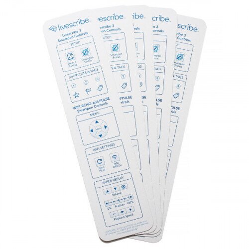 Livescribe Smartpen Controls Bookmark, 5-Pack