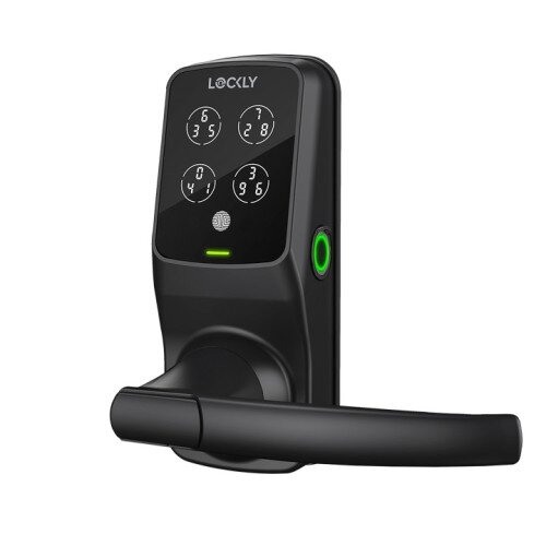 Lockly Peek-Proof Secure Plus Smart Lock - Matte Black - Right Hand - Latch