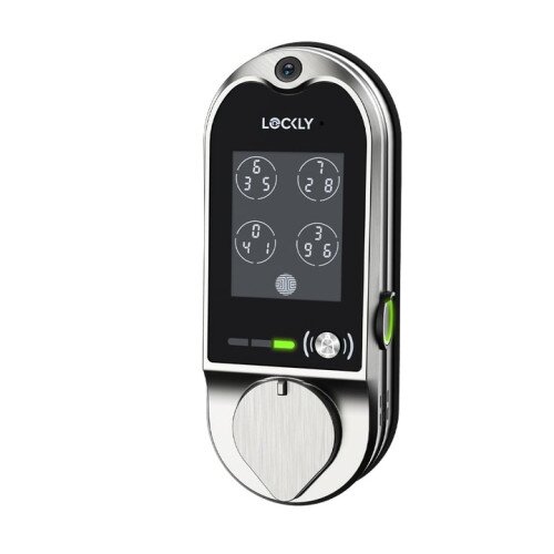 Lockly Vision The First-Ever Doorbell Camera Smart Lock - Satin Nickel