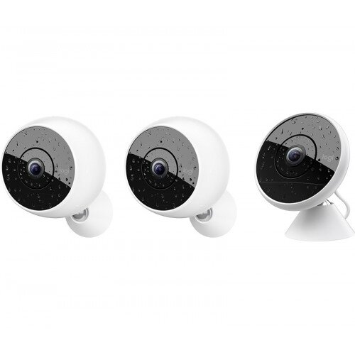 Logitech Circle 2 Home Security Camera - Multi-Pack: 2 Wire-Free Cameras + 1 Wired Camera