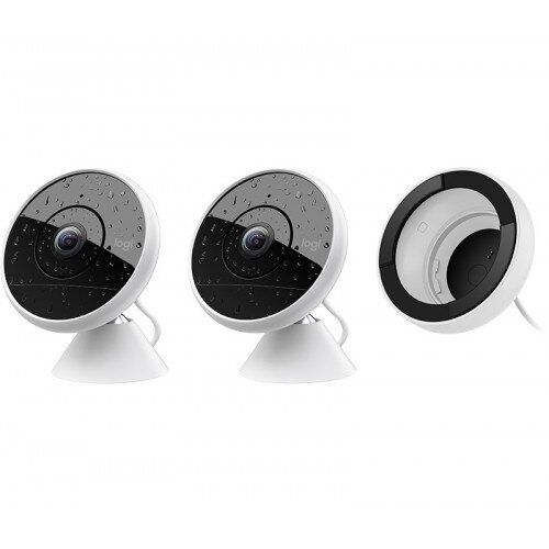 Logitech Circle 2 Home Security Camera - Combo Pack: 2 Wired Cameras + 1 Window Mount