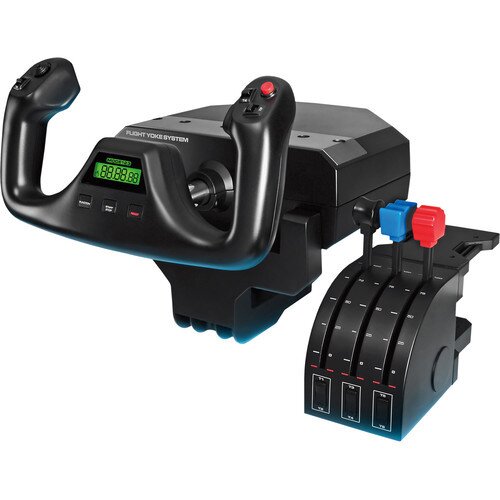 Logitech Flight Yoke System Professional Simulation Yoke And Throttle Quadrant