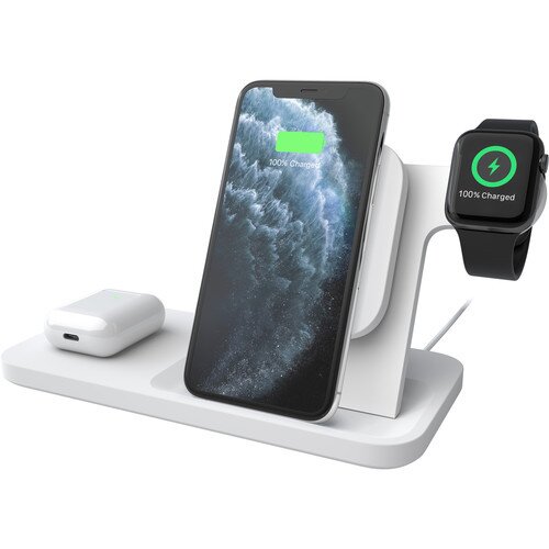 Logitech Powered 3-in-1 Wireless Charging Dock - White