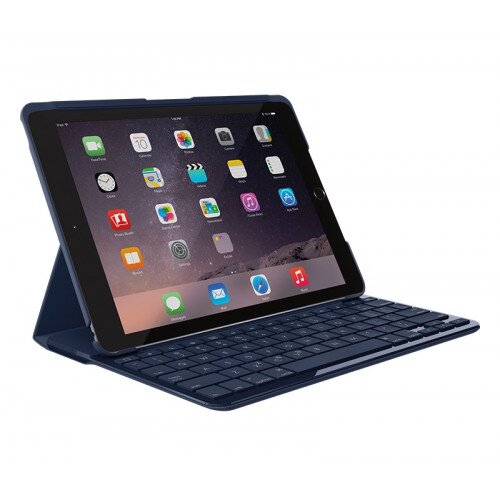 Logitech SLIM FOLIO Keyboard Case with Bluetooth - iPad (5th and 6th Gen) - Blue