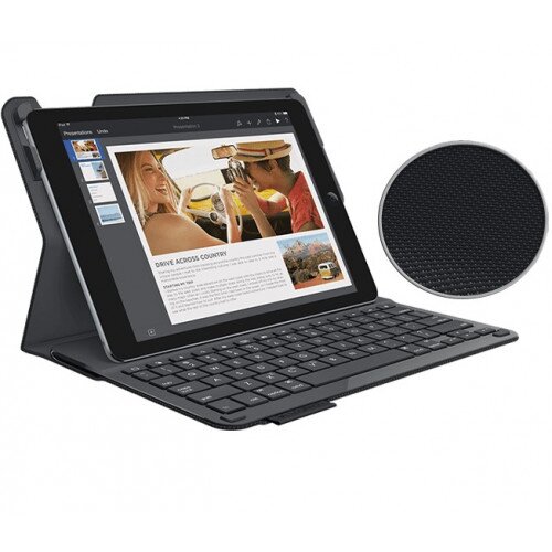 Logitech Type+ Case with Integrated Bluetooth keyboard for iPad Air 2 - Black Synthetic