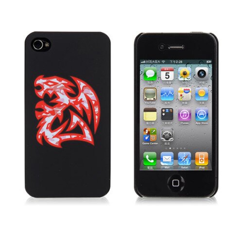 LUXA2 Battle Dragon iPhone 4/4S Case - Black