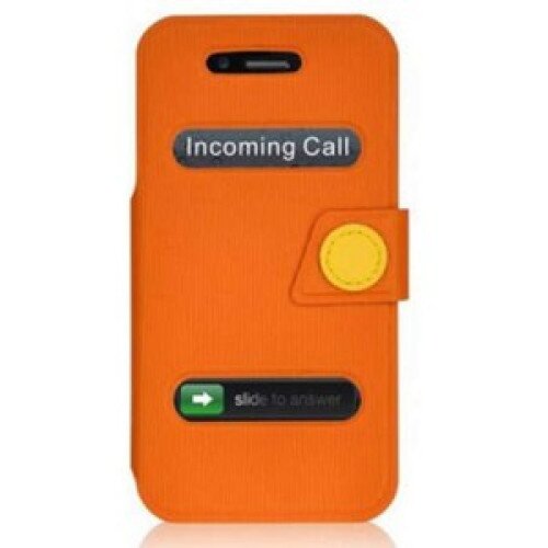LUXA2 Lille iPhone 4S Case - Orange - Embossed Pattern