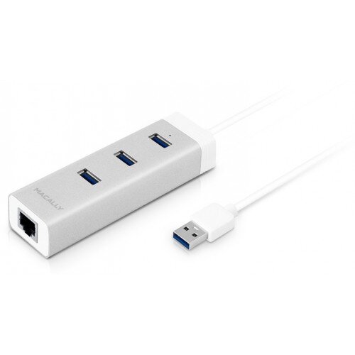 Macally 3-Port USB 3.0 Hub with Gigabet Ethernet Adapter