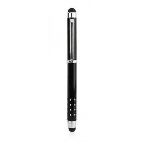 Macally Dual Size Tip Stylus with Ink Pen - Black
