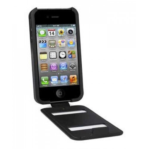 Macally Flip Cover Case for iPhone 4S/4 - Black