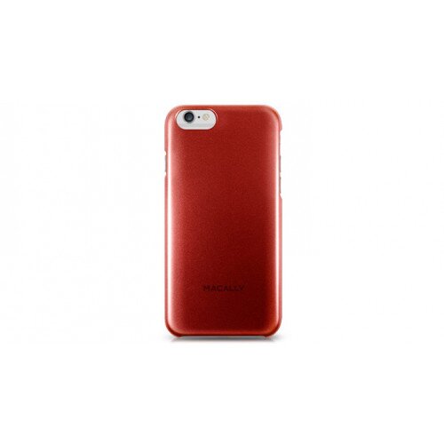 Macally Metallic Snap-On Case for iPhone 6/6s - Red
